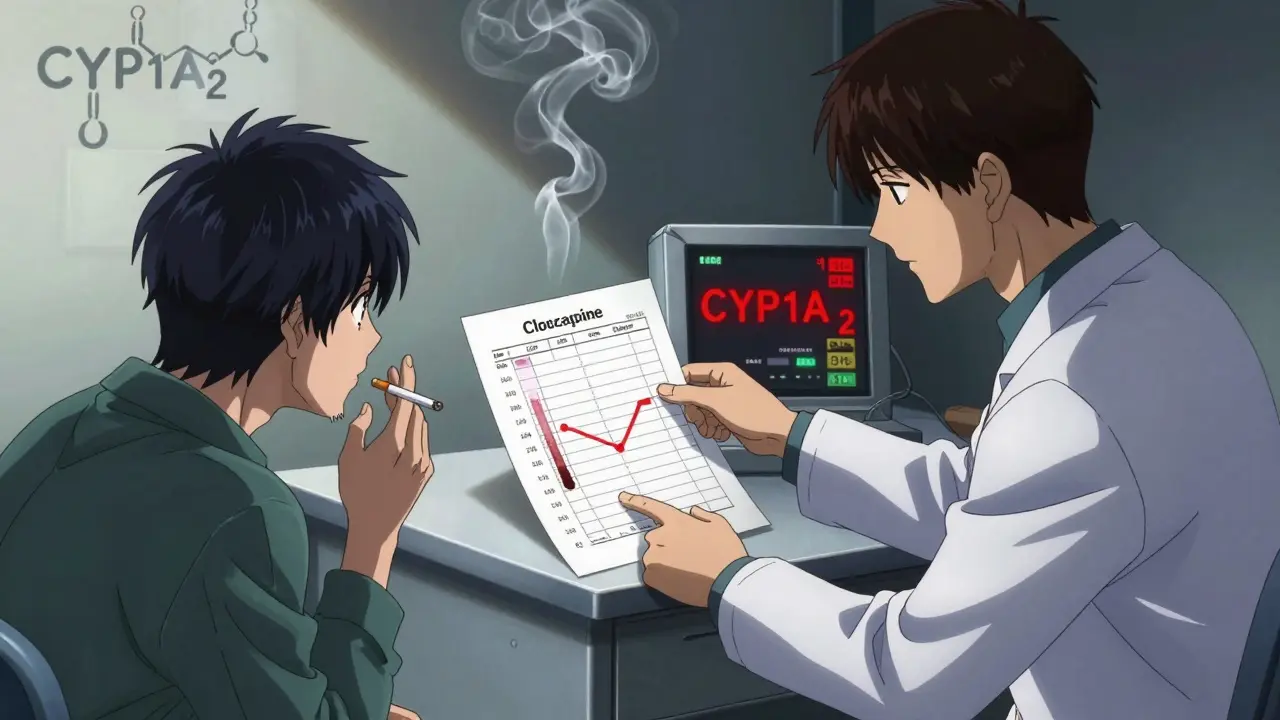 Clozapine and Smoking: How CYP1A2 Induction Affects Dose Needs