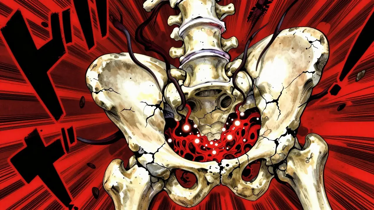 Brittle bones losing calcium to toxic blood stream