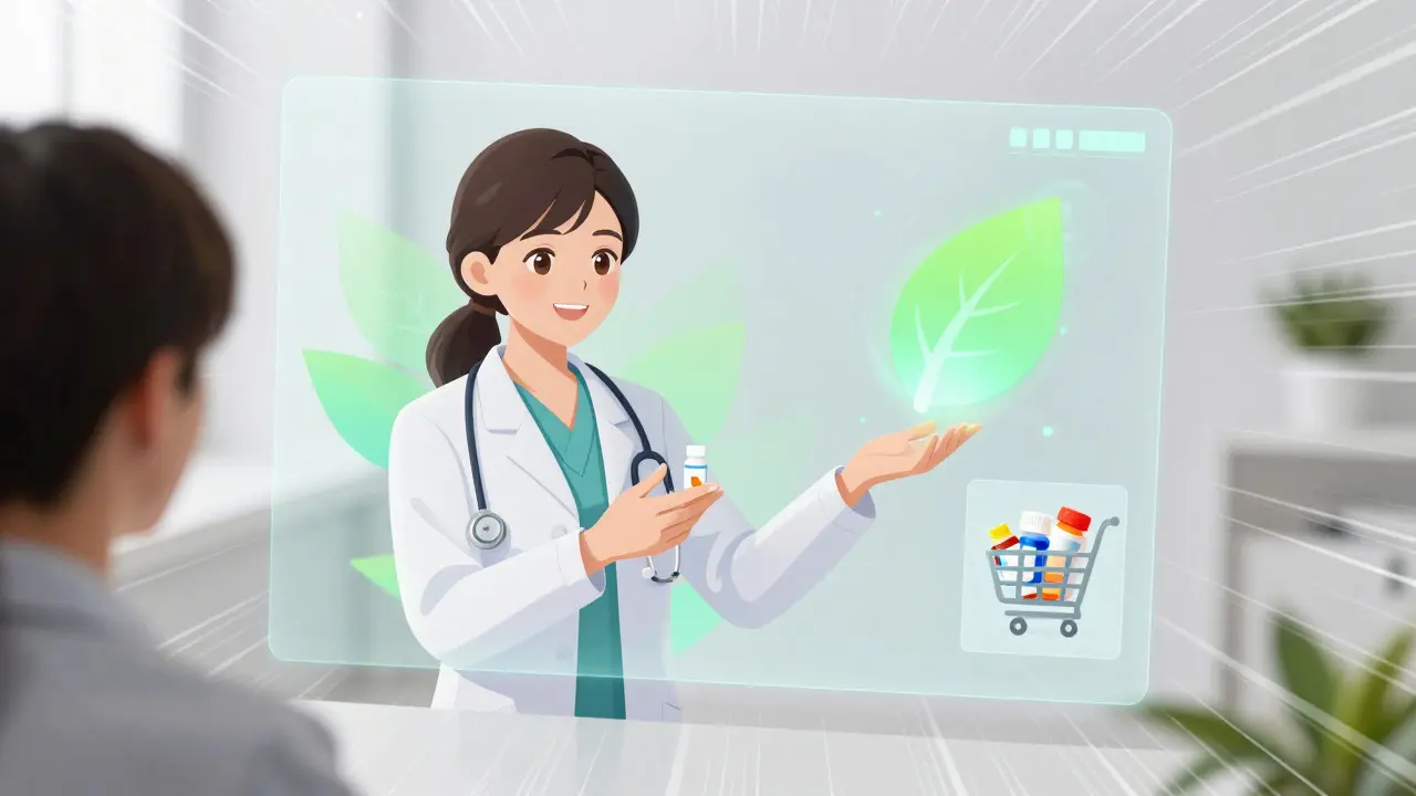 Doctor conducting a virtual telehealth consultation