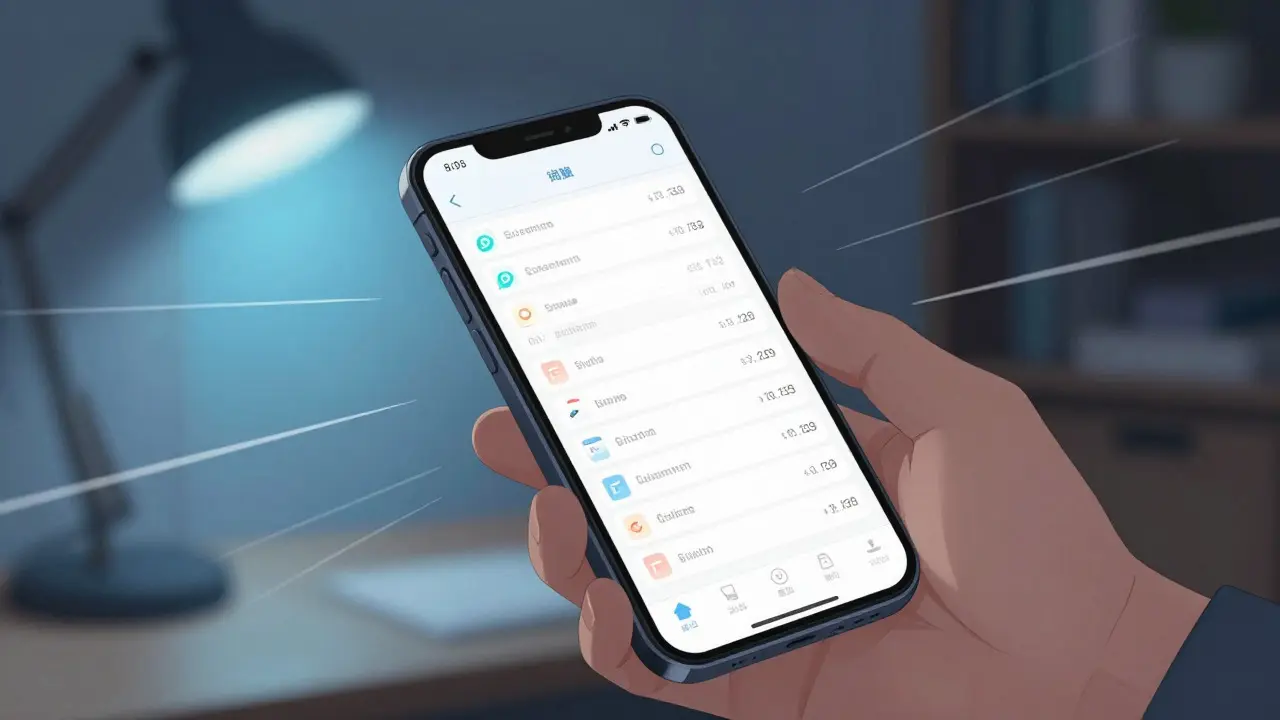 Hand using smartphone to compare online medication prices